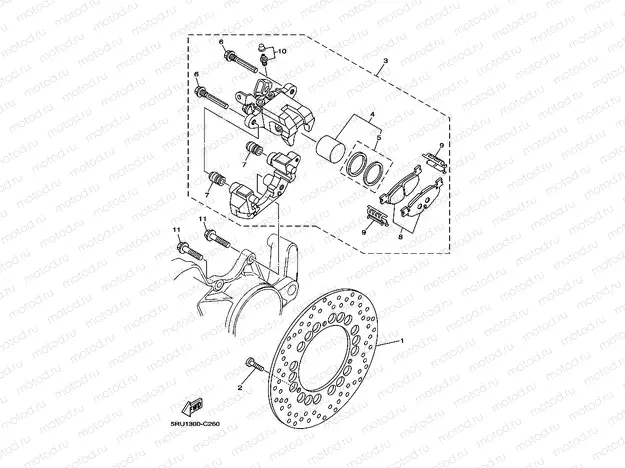 REAR BRAKE CALIPER