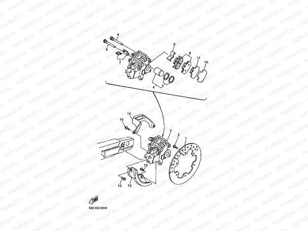 REAR BRAKE CALIPER