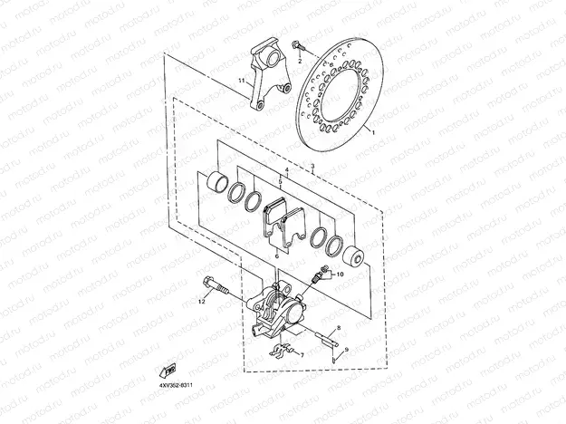 REAR BRAKE CALIPER