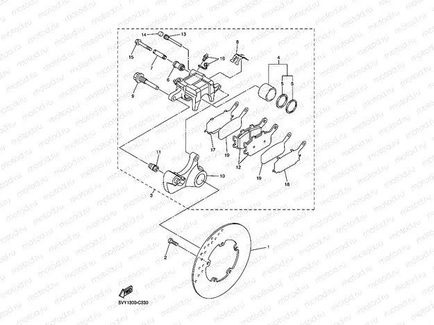 REAR BRAKE CALIPER