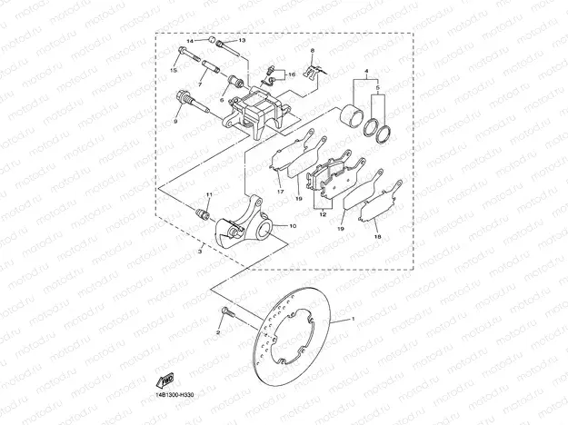 REAR BRAKE CALIPER