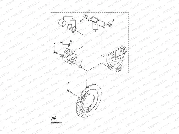 REAR BRAKE CALIPER