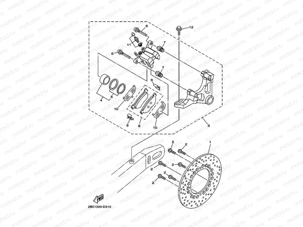 REAR BRAKE CALIPER