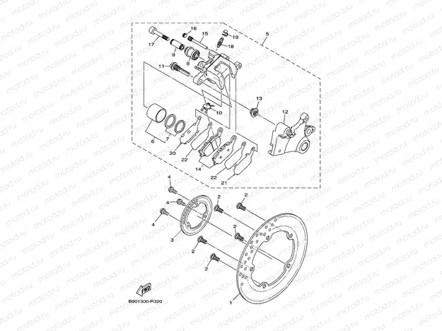 REAR BRAKE CALIPER