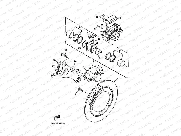 REAR BRAKE CALIPER