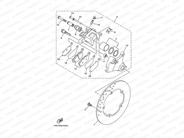 REAR BRAKE CALIPER