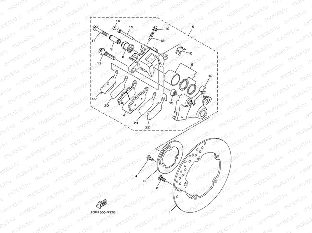 REAR BRAKE CALIPER
