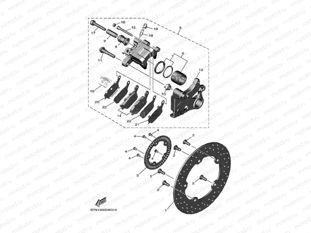 REAR BRAKE CALIPER