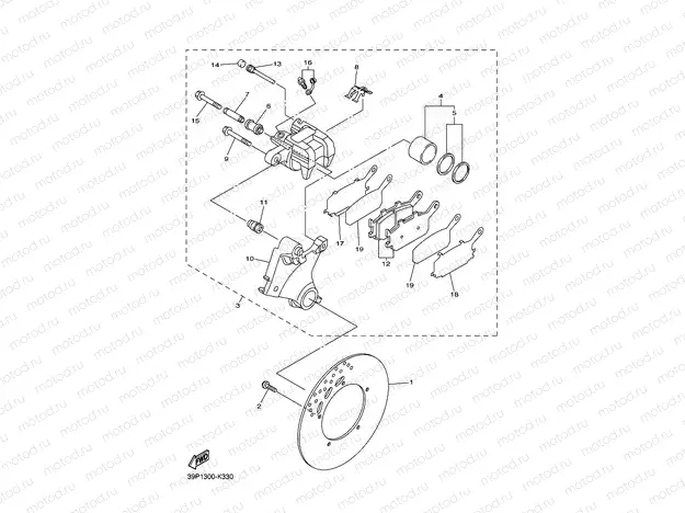 REAR BRAKE CALIPER