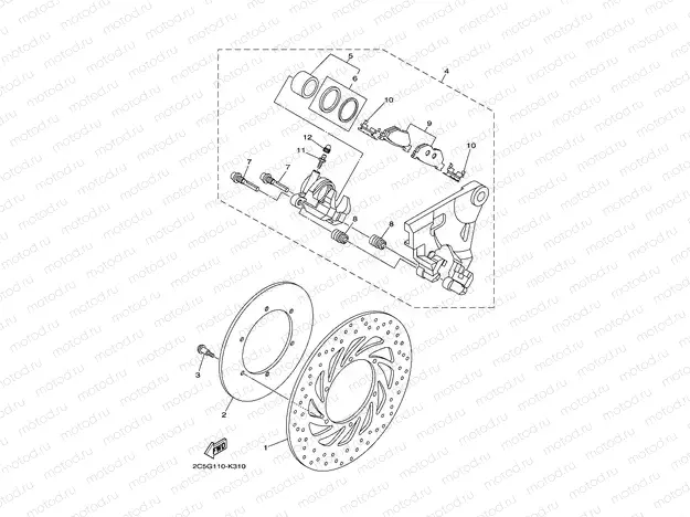 REAR BRAKE CALIPER