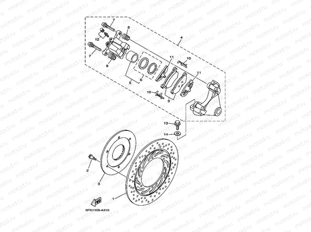 REAR BRAKE CALIPER