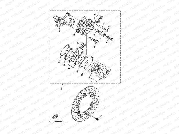 REAR BRAKE CALIPER