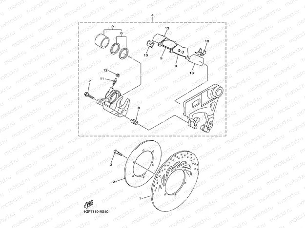 REAR BRAKE CALIPER