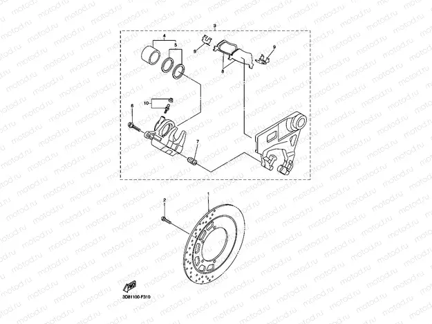 REAR BRAKE CALIPER