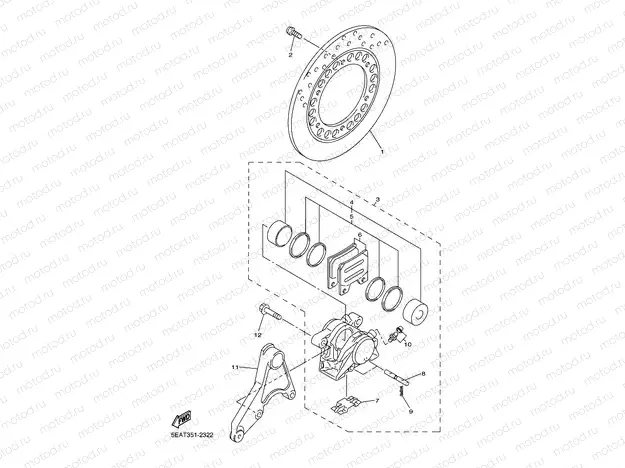 REAR BRAKE CALIPER