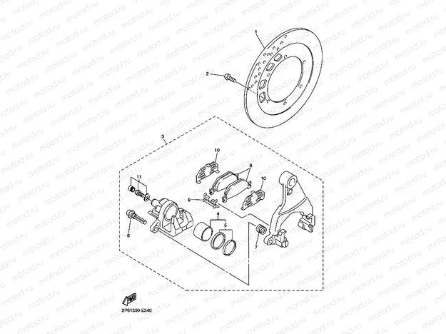REAR BRAKE CALIPER