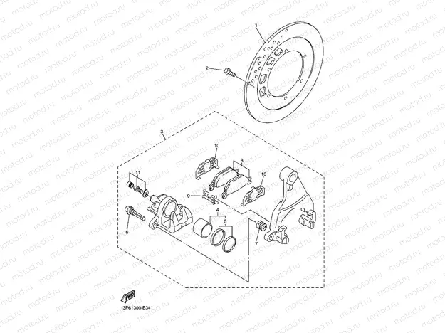 REAR BRAKE CALIPER