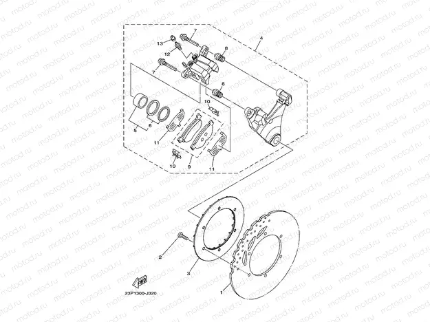 REAR BRAKE CALIPER