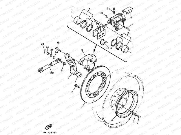 REAR BRAKE CALIPER