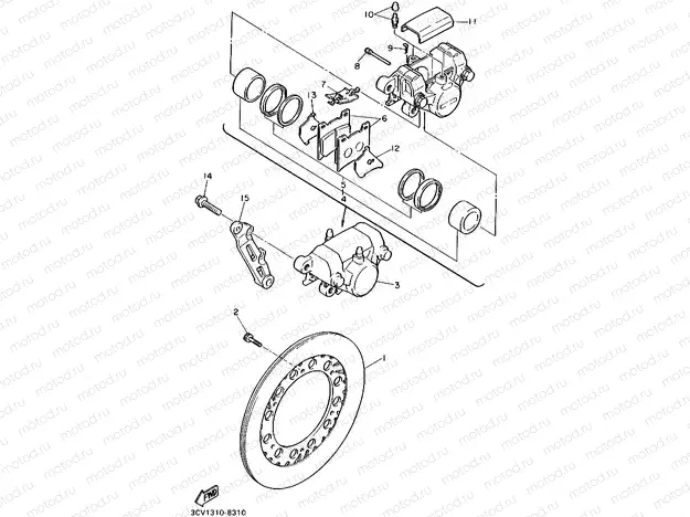 REAR BRAKE CALIPER