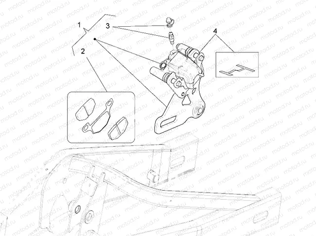 Rear brake caliper