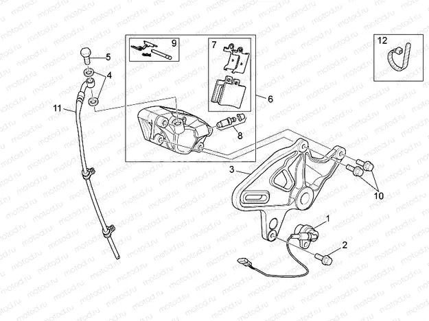 Rear brake caliper