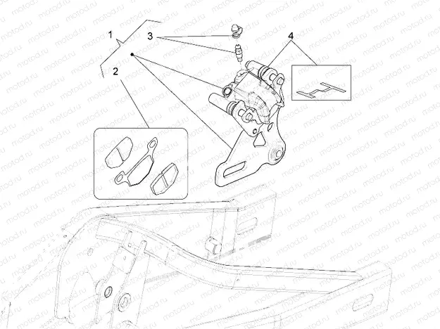 Rear brake caliper