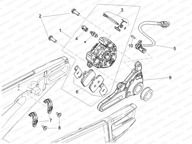 Rear brake caliper