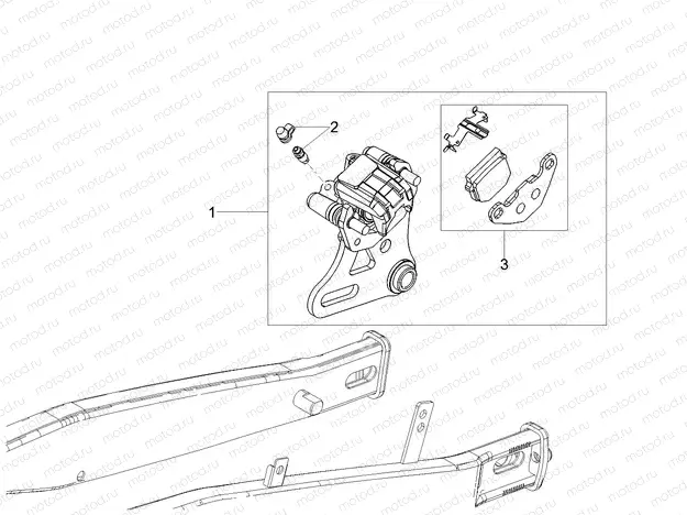 Rear brake caliper