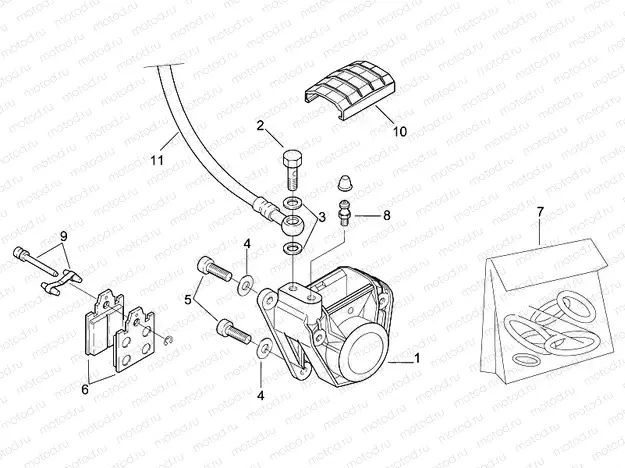 Rear brake caliper