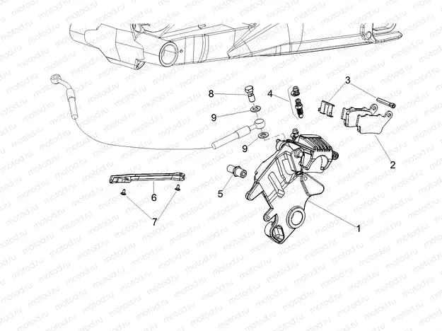 Rear brake caliper
