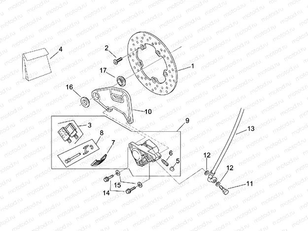 Rear brake caliper