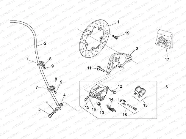 Rear brake caliper