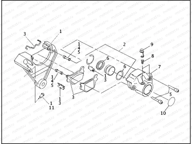 REAR BRAKE CALIPER