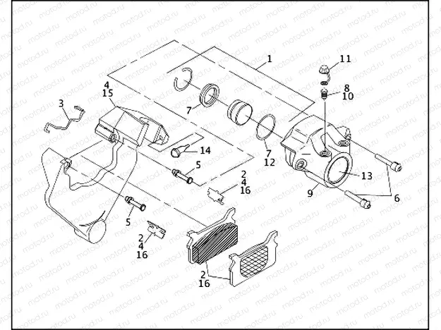 REAR BRAKE CALIPER