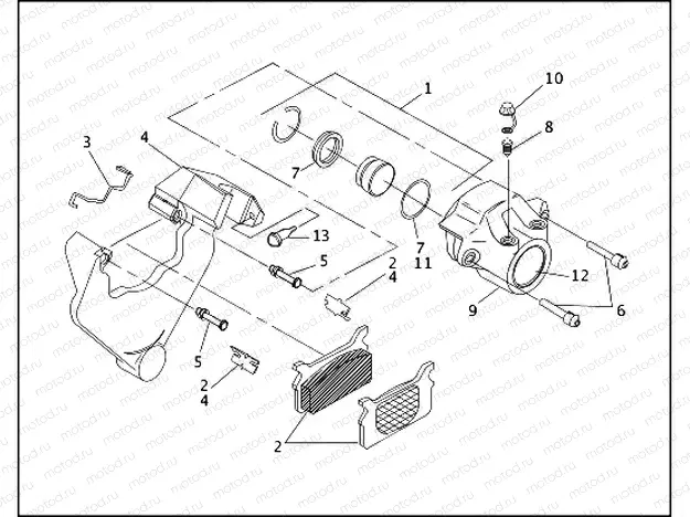 REAR BRAKE CALIPER