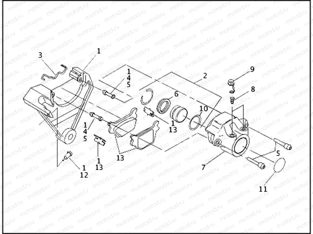 REAR BRAKE CALIPER