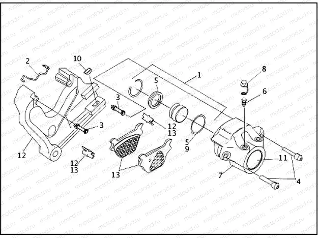 REAR BRAKE CALIPER