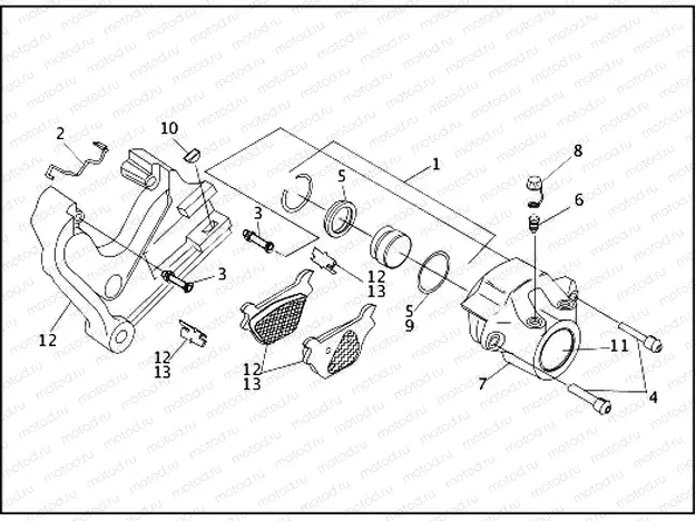 REAR BRAKE CALIPER