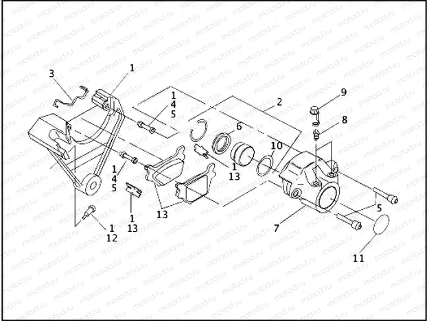 REAR BRAKE CALIPER