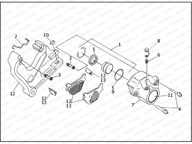 REAR BRAKE CALIPER