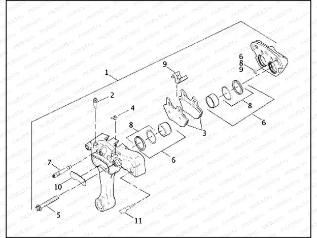 REAR BRAKE CALIPER