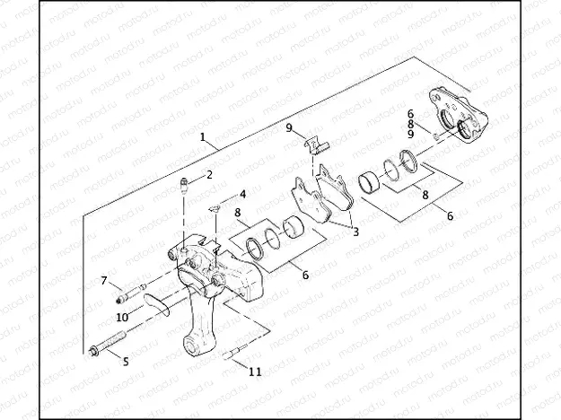 REAR BRAKE CALIPER