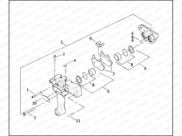 REAR BRAKE CALIPER
