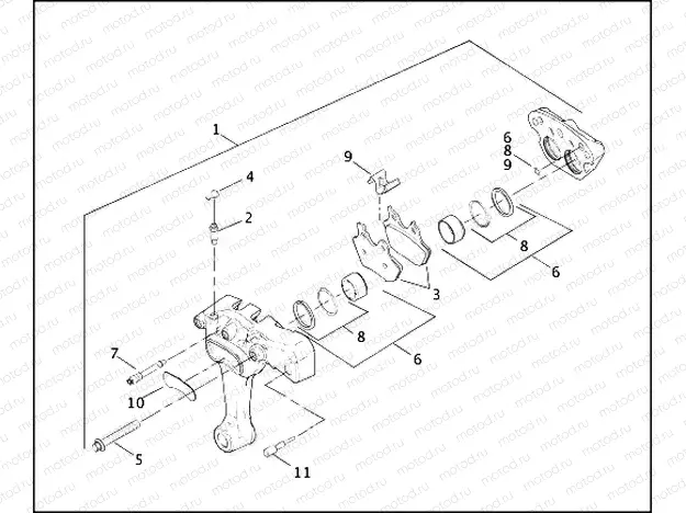 REAR BRAKE CALIPER