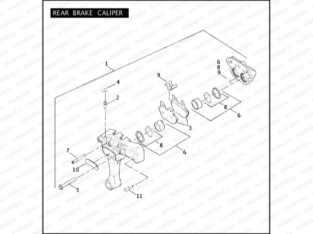 REAR BRAKE CALIPER