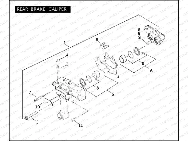 REAR BRAKE CALIPER
