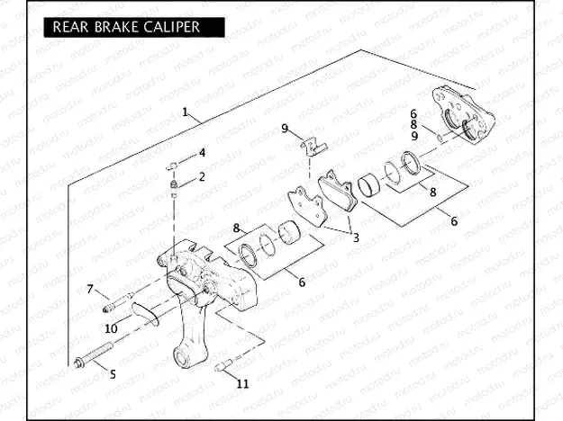REAR BRAKE CALIPER