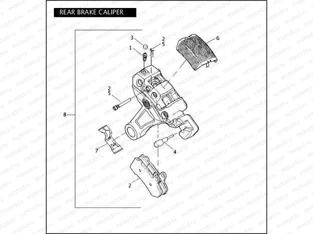 REAR BRAKE CALIPER