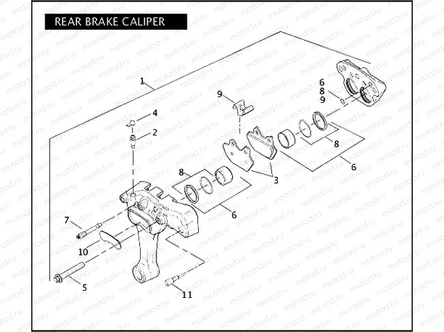 REAR BRAKE CALIPER